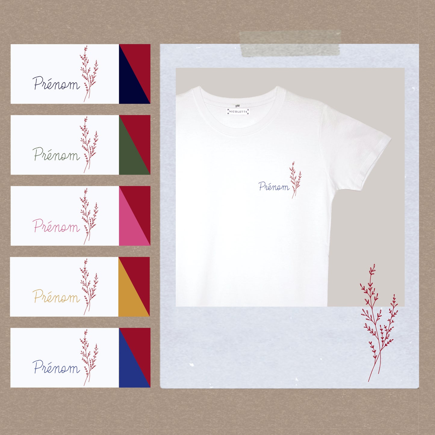 Prénom fleuri