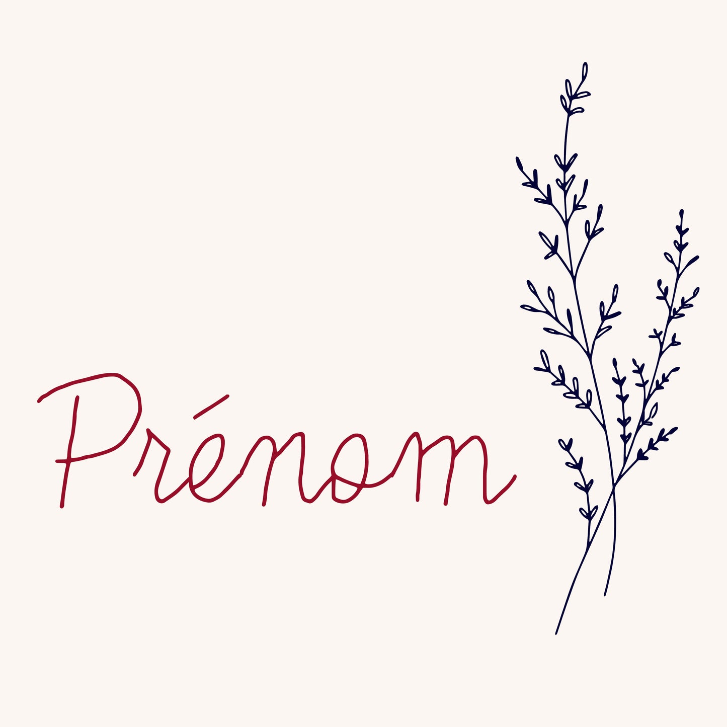 Prénom fleuri