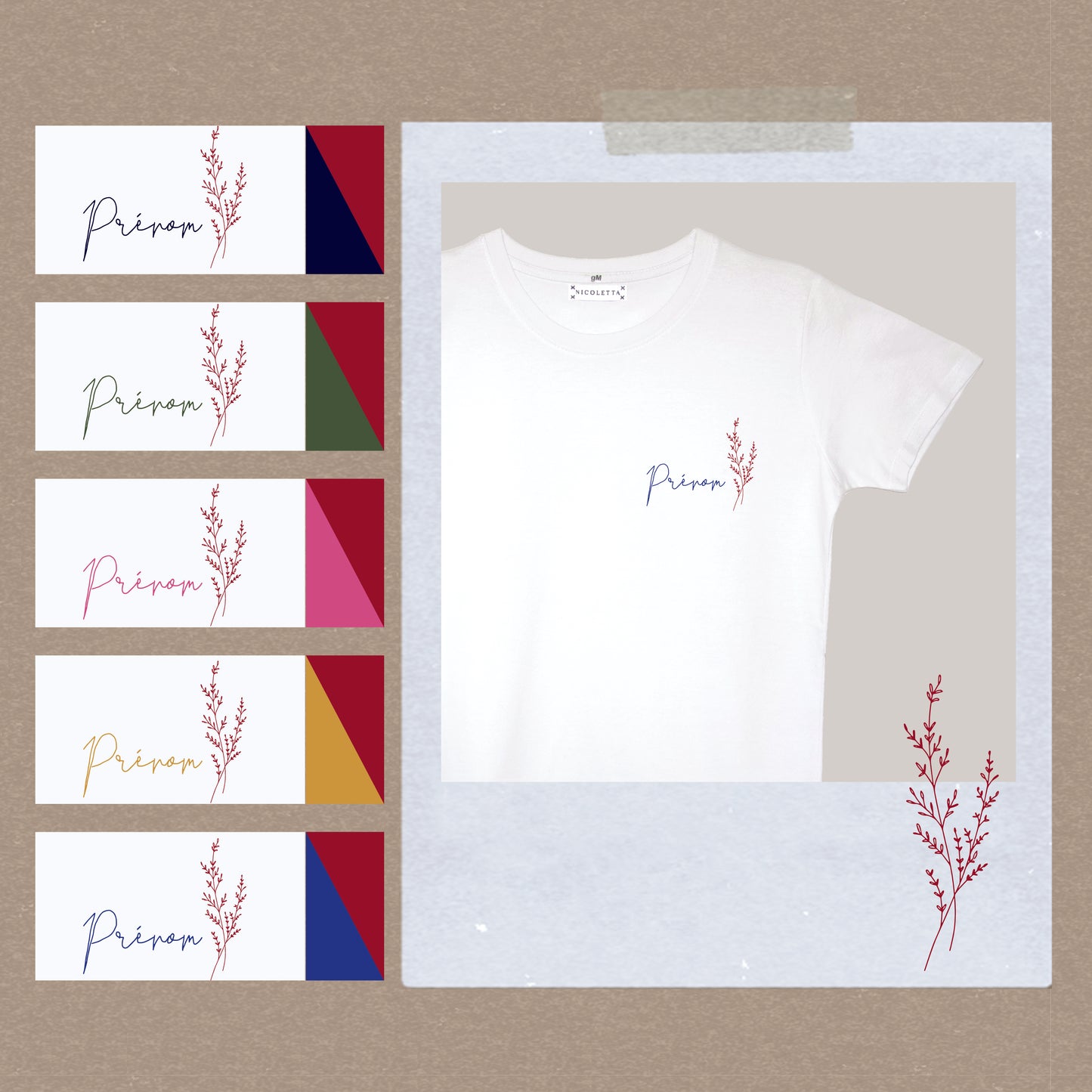 Prénom fleuri