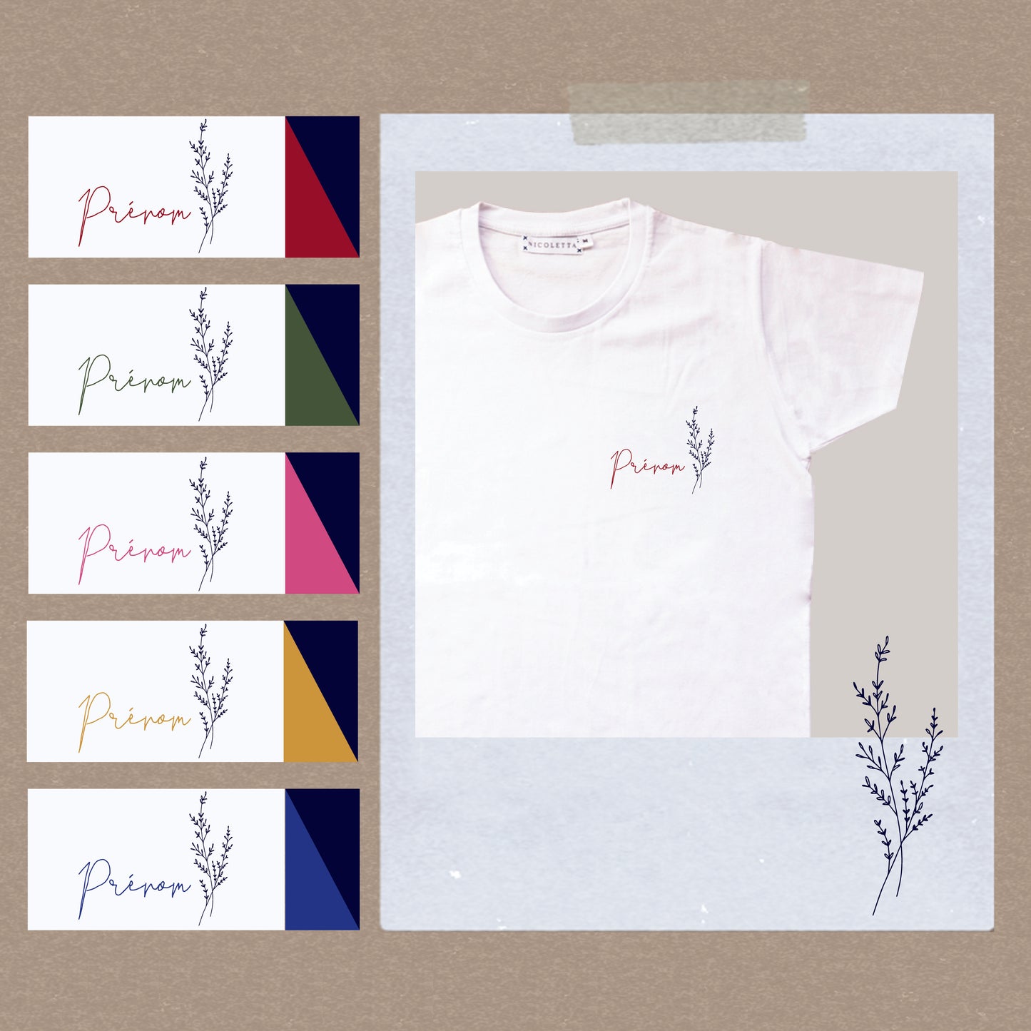 Prénom fleuri