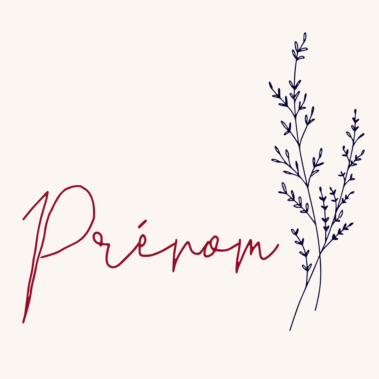 Prénom fleuri
