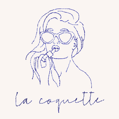 La coquette et son rouge à lèvres