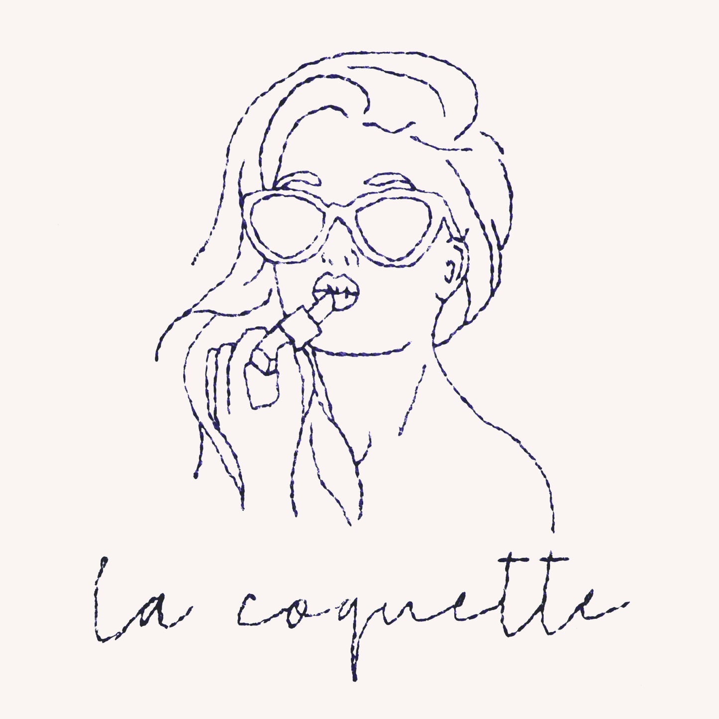 La coquette et son rouge à lèvres