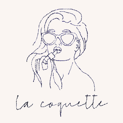 La coquette et son rouge à lèvres