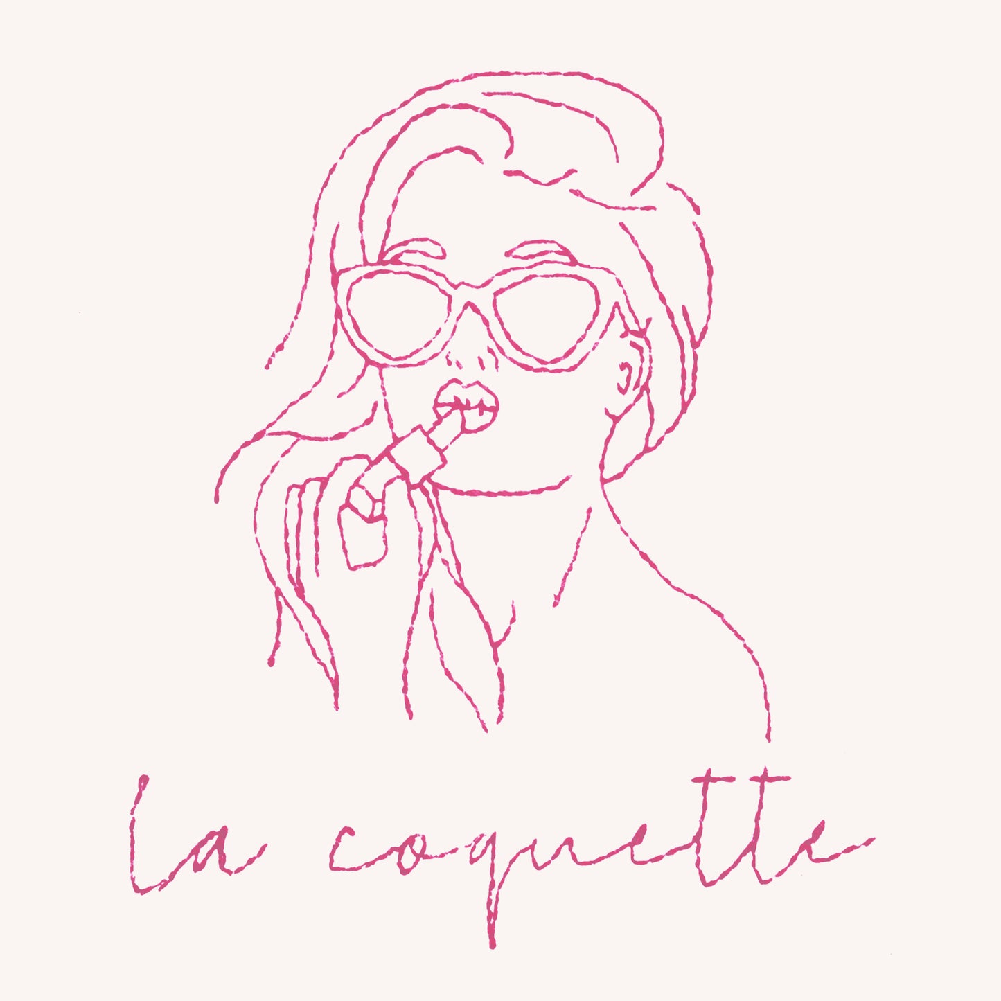 La coquette et son rouge à lèvres