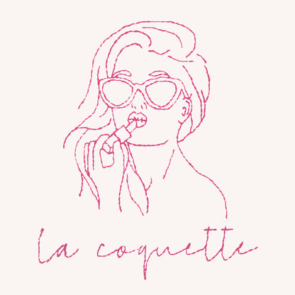 La coquette et son rouge à lèvres