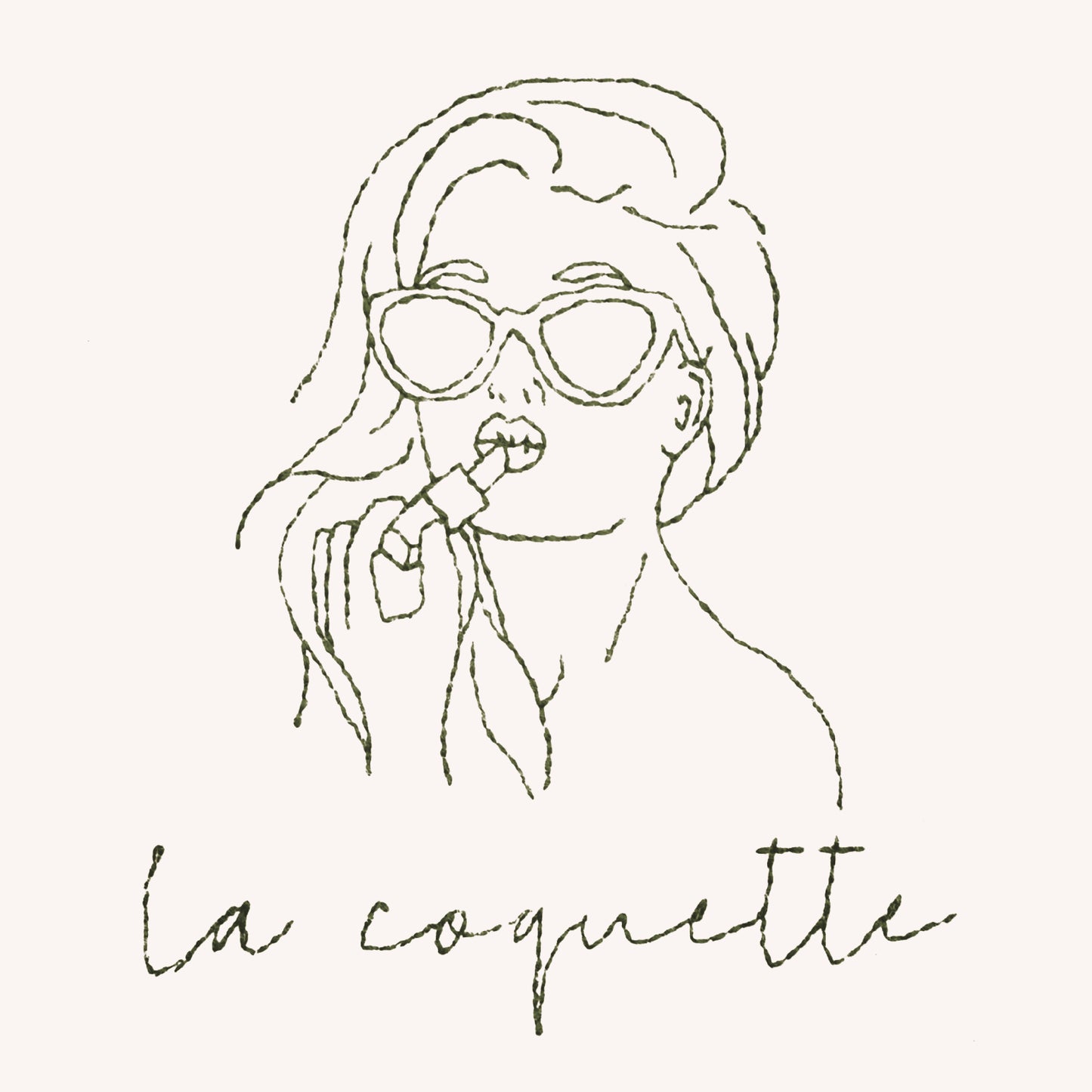 La coquette et son rouge à lèvres