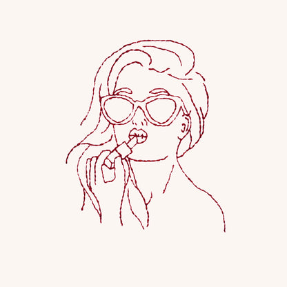 Personnalise la coquette et son rouge à lèvres